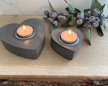 Load image into Gallery viewer, Grey Heart / Star Tea-Light Holder set