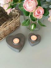 Load image into Gallery viewer, Grey Heart / Star Tea-Light Holder set