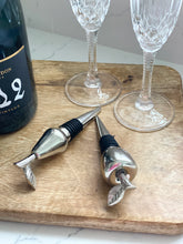 Load image into Gallery viewer, Silver Bottle/Wine Stopper – Apple or Pear