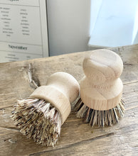Load image into Gallery viewer, Traditional Wooden Washing-Up and Pot Brush Set