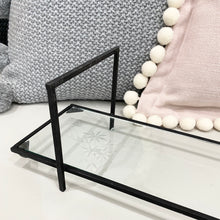 Load image into Gallery viewer, Metal Candle Holder Stand with Glass Shelf