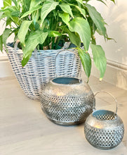 Load image into Gallery viewer, Old Hurricane Candle Lanterns in Antique Mocca - set of 2