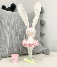 Load image into Gallery viewer, Large Standing Ballerina Bunny With Linen Ears