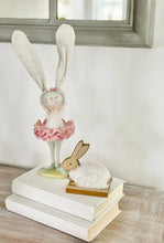 Load image into Gallery viewer, Large Standing Ballerina Bunny With Linen Ears