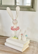 Load image into Gallery viewer, Large Standing Ballerina Bunny With Linen Ears