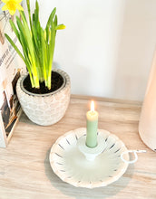 Load image into Gallery viewer, Chamberstick Candle Holder - Antique White