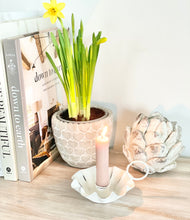 Load image into Gallery viewer, Fluted Chamberstick Candle Holder  - Antique White