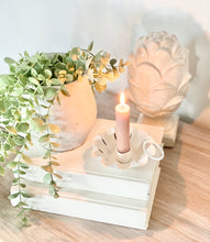Load image into Gallery viewer, Fluted Chamberstick Candle Holder  - Antique White