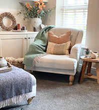 Load image into Gallery viewer, Pure Wool Herringbone Armchair Throw