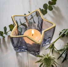 Load image into Gallery viewer, Glass Star Tea Light Holder /Candle Holder