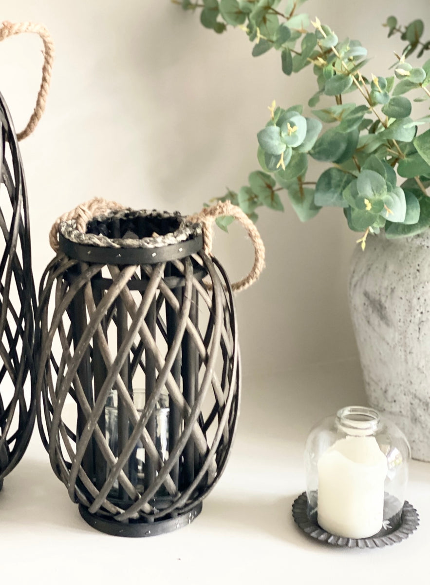 Domed Glass Candle Holder with Metal Tray Ivy Home Interiors