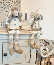 Load image into Gallery viewer, Shelf Sitting Molly & Melvin Winter Mice -dangly legs