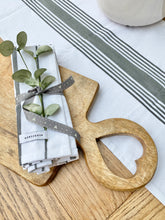 Load image into Gallery viewer, White Woven Napkins with Traditional Ticking Stripes (Set of 4)
