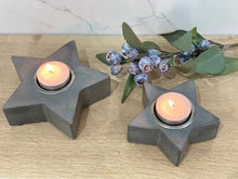 Load image into Gallery viewer, Grey Heart / Star Tea-Light Holder set