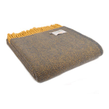 Load image into Gallery viewer, Pure Wool Herringbone Armchair Throw