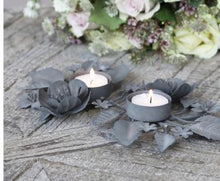 Load image into Gallery viewer, antique zinc tealight holder