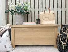 Load image into Gallery viewer, The Wisteria Oak Blanket Chest
