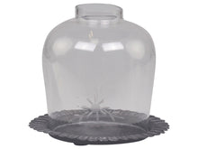 Load image into Gallery viewer, Domed Glass Candle Holder with Metal Tray

