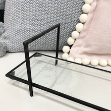 Load image into Gallery viewer, Metal Candle Holder Stand with Glass Shelf
