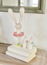 Load image into Gallery viewer, Large Standing Ballerina Bunny With Linen Ears
