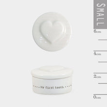 Load image into Gallery viewer, Porcelain Heart My First Tooth box - Baby Gift
