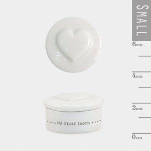 Porcelain Heart My First Tooth box - Baby Gift