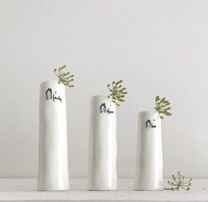 Family Home Love - set of 3 boxed bud vases