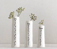 Load image into Gallery viewer, Love Hope Dream -set of 3 bud vases
