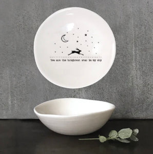 You are the brightest star in my sky - wobbly porcelain dish