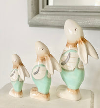 Load image into Gallery viewer, Family of Moon Gazing Bunnies - set of 3
