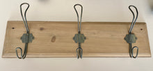 Load image into Gallery viewer, Rustic Wall Mounted Coat Hook Rack - 3 hooks
