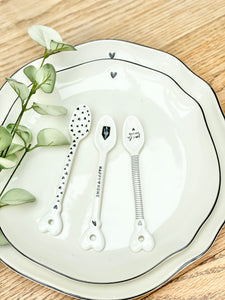 Ceramic Heart Spoons (set of 3)