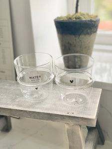 Hearts Water Tumblers - set of 2