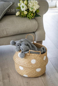 Seagrass White Spot Basket