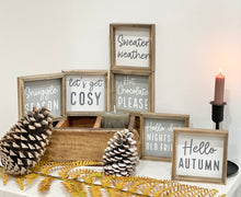 Load image into Gallery viewer, Wooden Autumn Mini Plaques/Signs
