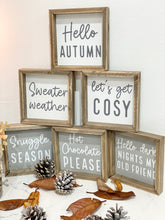 Load image into Gallery viewer, Wooden Autumn Mini Plaques/Signs
