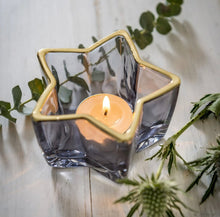 Load image into Gallery viewer, Glass Star Tea Light Holder /Candle Holder
