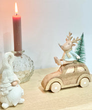 Load image into Gallery viewer, Wooden Reindeer &amp; Car Christmas Decoration
