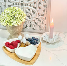 Load image into Gallery viewer, Ceramic Heart Snack Bowl Board
