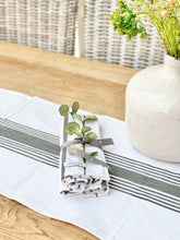 Load image into Gallery viewer, White Woven Napkins with traditional ticking stripes (Set of 4)
