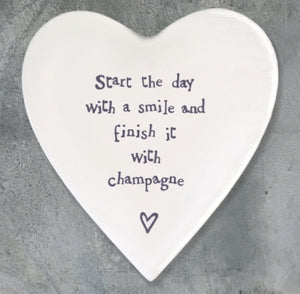 Heart Ceramic Coaster - Start the day with a smile